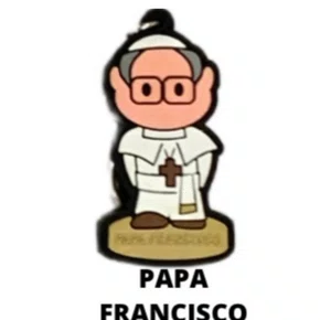 Cl1 Chaveiro De Borracha Papa Francisco - 10 Unidades