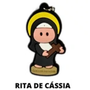 Cl1 Chaveiro De Borracha Rita de Cássia - 10 Unidades