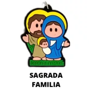 Cl1 Chaveiro De Borracha Sagrada Família - 10 Unidades