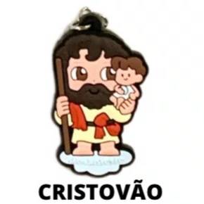 Cl2 Chaveiro De Borracha Cristovão  - 10 Unidades