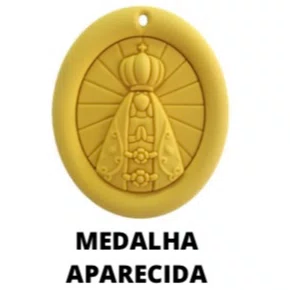 Cl2 Chaveiro De Borracha Medalha Aparecida - 10 Unidades