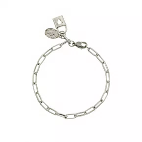 Pulseira Cadeia Da Consagração Aço Inoxidável Fina