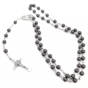 Terço de Hematita Aparecida - 6 Unidades