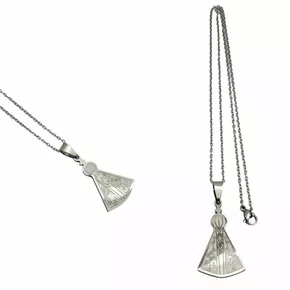 Corrente aço Inoxidável Fina Nossa Senhora Aparecida - Prata