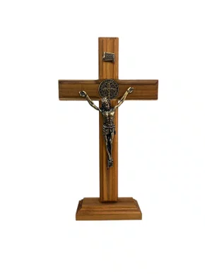 Crucifixo de Madeira São Bento - 27cm Ref:134