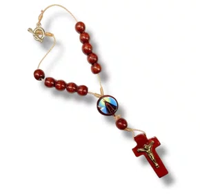 Dezena Cordão Madeira Aparecida - 6 Unidades