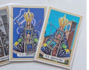 Escapulário de Aço Inoxidável Nossa Senhora Aparecida Cartela - 6 Unidades