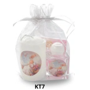 Kit Batismo: Vela Votiva + Vidro P + TAG - KT7