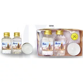 Kit Fé: Água + Sal + Vela