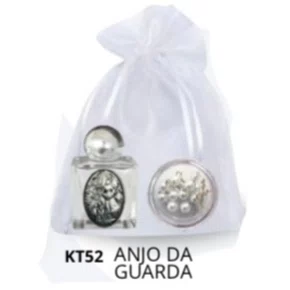 Kit Porta Água Benta + Porta Terço + Dezena - Anjo da Guarda
