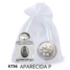 Kit Porta Água Benta + Porta Terço + Dezena - Aparecida P