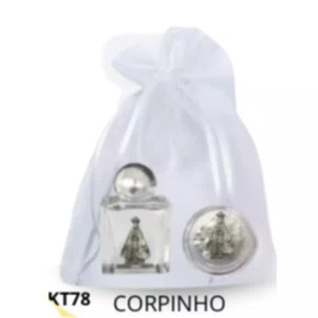 Kit Porta Água Benta + Porta Terço + Dezena - Corpinho