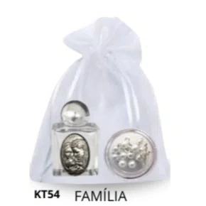 Kit Porta Água Benta + Porta Terço + Dezena - Família