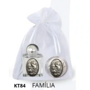 Kit Porta Água Benta + Porta Terço + Dezena - Família