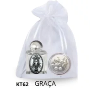 Kit Porta Água Benta + Porta Terço + Dezena - Graça