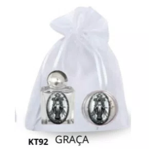 Kit Porta Água Benta + Porta Terço + Dezena - Graça