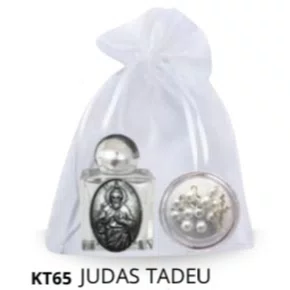 Kit Porta Água Benta + Porta Terço + Dezena - Judas tadeu