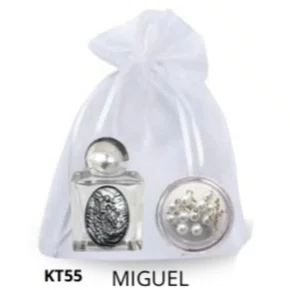 Kit Porta Água Benta + Porta Terço + Dezena - Miguel