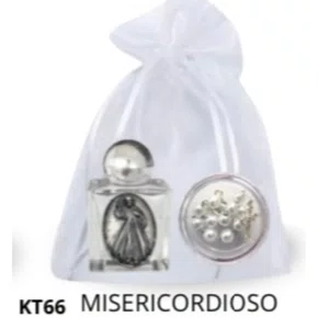 Kit Porta Água Benta + Porta Terço + Dezena - Misericordioso