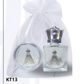 Kit Porta Água Coroinha + Porta Terço + Dezena - KT13