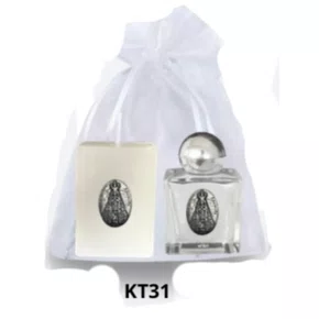 Kit Vela Quadrada Santos + Porta Água Benta - KT31