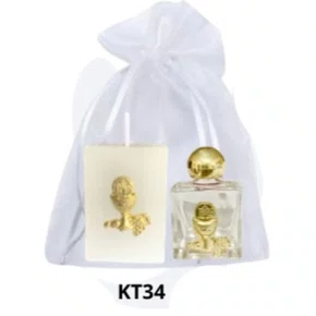 Kit Vela Quadrada Santos + Porta Água Benta - KT34