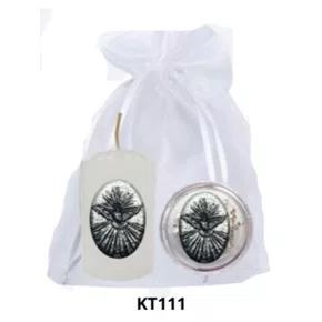 Kit Vela Votiva + Porta Terço + Dezena - KT111