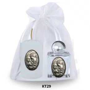 Kit Vela Votiva Santos + Porta Água Benta - KT29