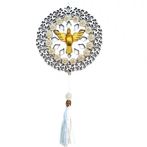 Mandala Divino Espírito Santo com Strass - Branco