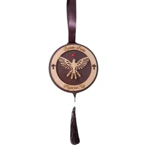 Mandala Estilizada Com Strass Divino Espírito Santo 2 - Marrom