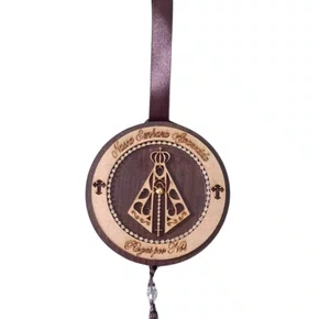 Mandala Estilizada Com Strass Nossa Senhora Aparecida 2 - Marrom
