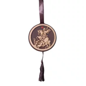 Mandala Estilizada Com Strass São Jorge - Marrom