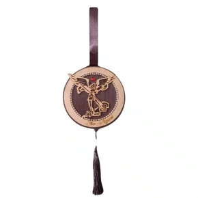 Mandala Estilizada Com Strass São Miguel Arcanjo - Marrom