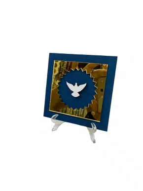 Placa mdf com Acrílico Divino Espírito Santo