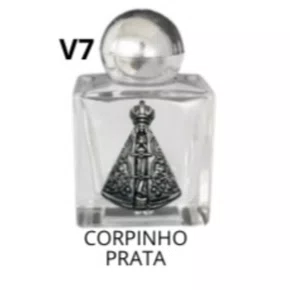 Porta água Benta Corpinho Prata Vidro P - 10ml