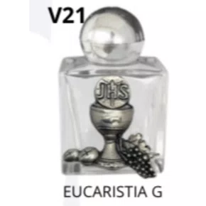 Porta água Benta Eucaristia G Vidro P - 10ml