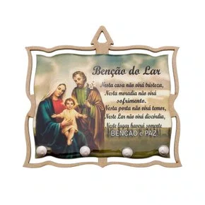 Porta Chaves Resinado Sagrada Família