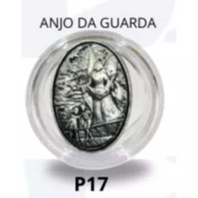 Porta Terço Acrílico + Mini Tercinho - Anjo da Guarda
