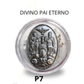 Porta Terço Acrílico + Mini Tercinho - Divino Pai Eterno