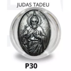 Porta Terço Acrílico + Mini Tercinho - Judas Tadeu