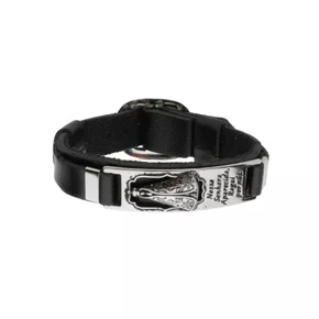 Pulseira de Couro - Aparecida Retângulo