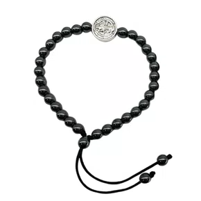 Pulseira de Hematita Cordão Regulável São Bento - 6 unidades
