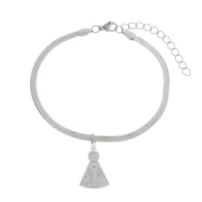 Pulseira de Nossa Senhora Aparecida em Inox - Prata