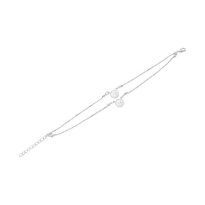 Pulseira Escapulário Folheada Veneziana São Bento- Prata