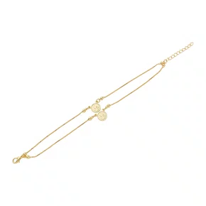 Pulseira Escapulário Folheada Veneziana São Bento - Dourada