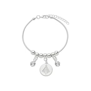 Pulseira Folheada Berloque Mod 2 Prata - 6 unidades