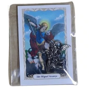 Santinho de Carteira São Miguel Arcanjo - 12 Unidades