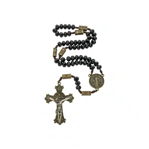 Terço da Contemplação Cristal - Preto