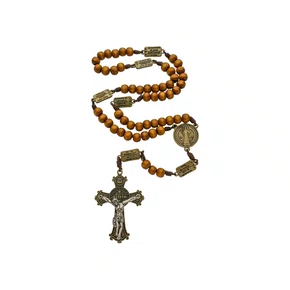 Terço da Contemplação Madeira - Caramelo