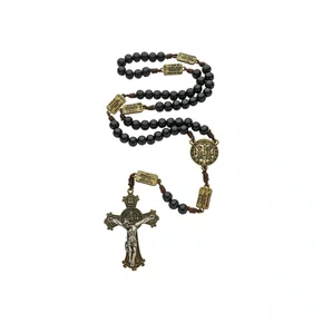 Terço da Contemplação Madeira - Preto